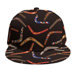 Australian Boomerang Pattern Print Snapback Cap