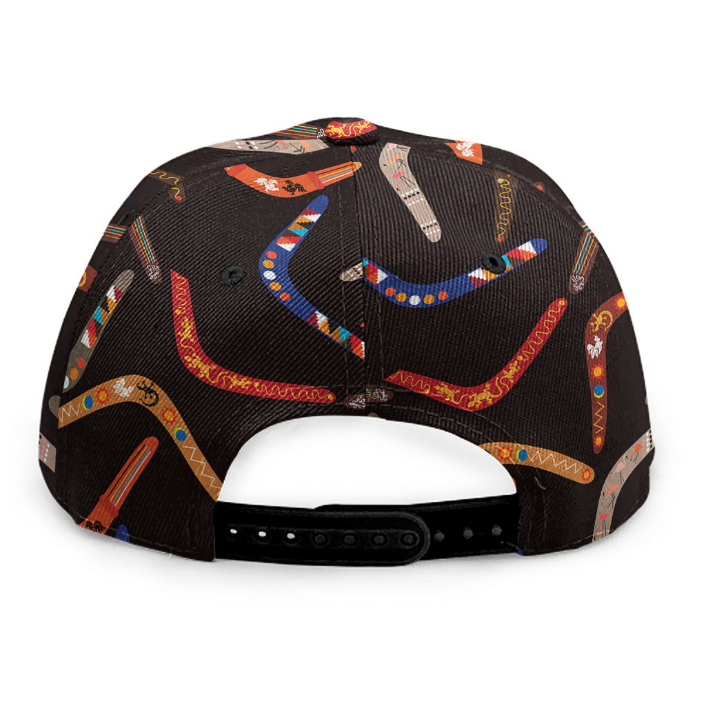 Australian Boomerang Pattern Print Snapback Cap