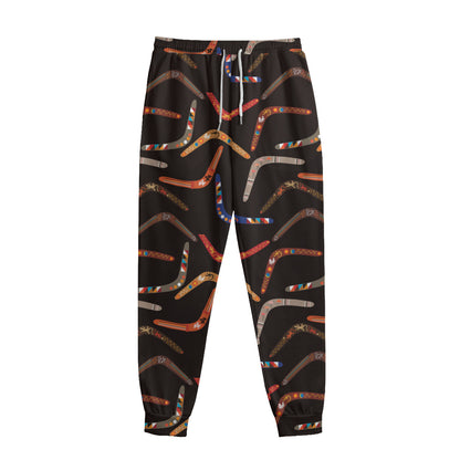 Australian Boomerang Pattern Print Sweatpants