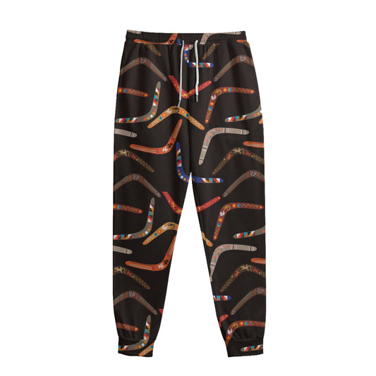 Australian Boomerang Pattern Print Sweatpants