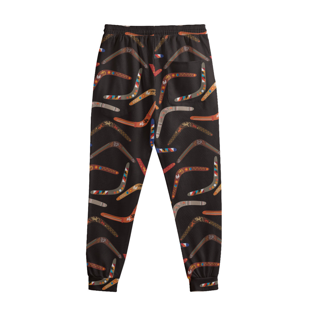 Australian Boomerang Pattern Print Sweatpants