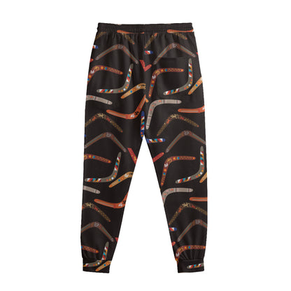 Australian Boomerang Pattern Print Sweatpants