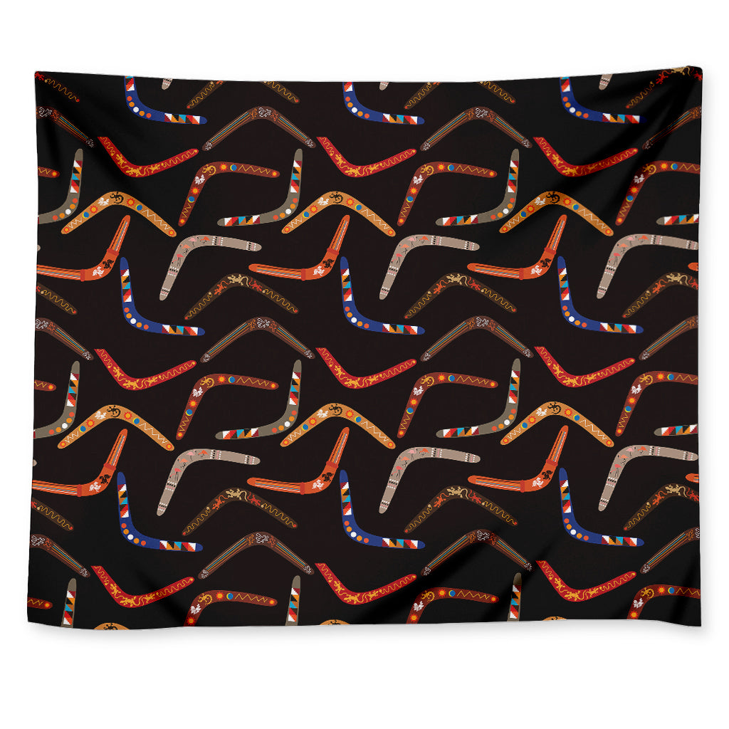 Australian Boomerang Pattern Print Tapestry