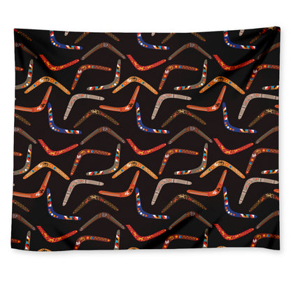 Australian Boomerang Pattern Print Tapestry