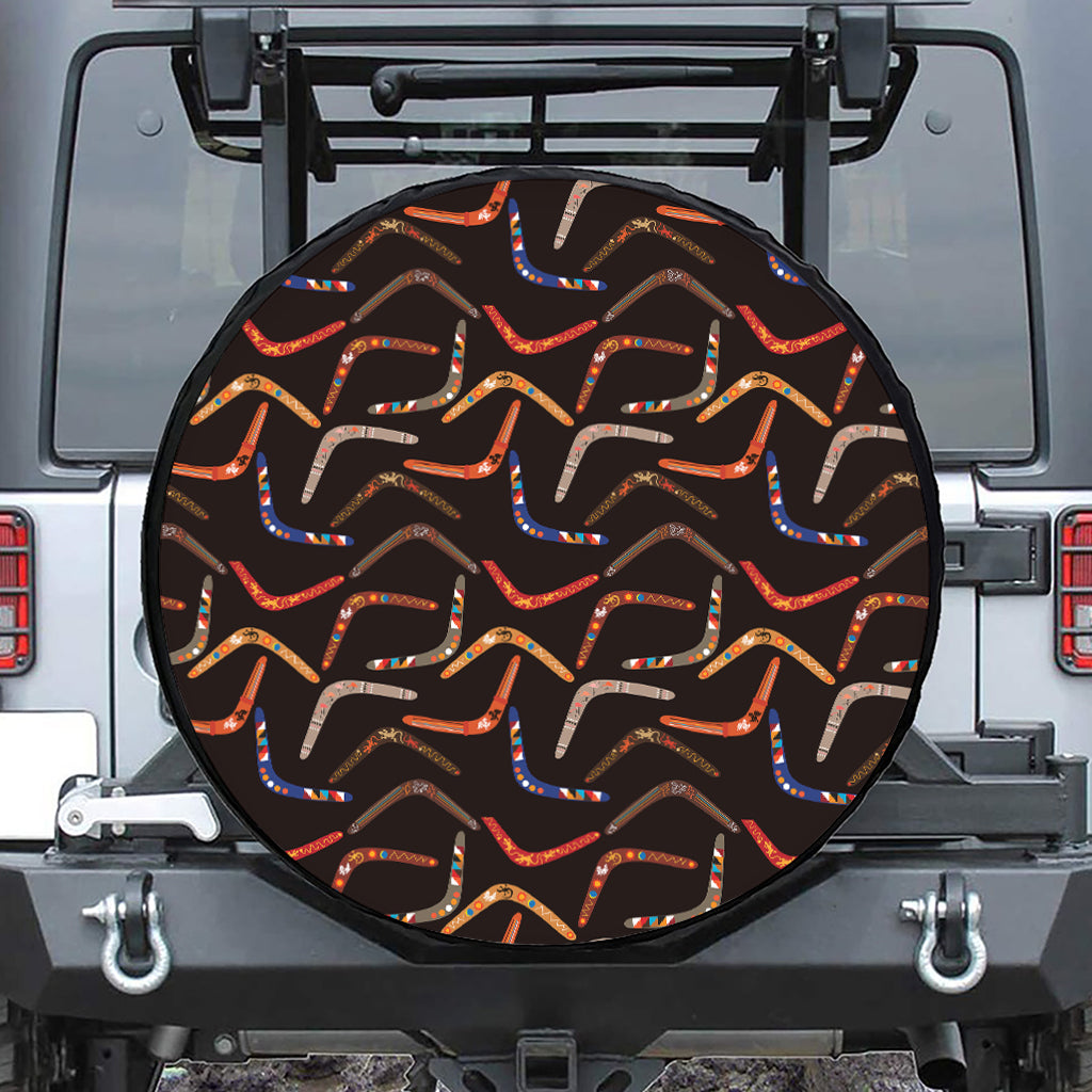 Australian Boomerang Pattern Print Tire Cover
