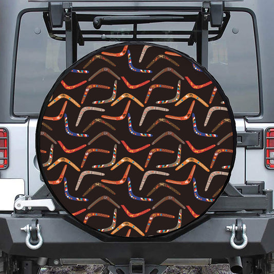 Australian Boomerang Pattern Print Tire Cover