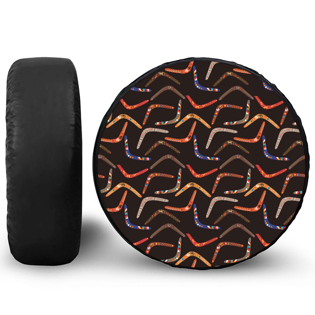 Australian Boomerang Pattern Print Tire Cover