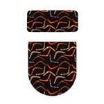 Australian Boomerang Pattern Print Toilet Lid And Tank Cover Set