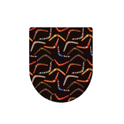 Australian Boomerang Pattern Print Toilet Lid Cover