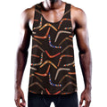 Australian Boomerang Pattern Print Men's Workout Tank Top