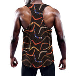 Australian Boomerang Pattern Print Training Tank Top