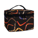 Australian Boomerang Pattern Print Travel Makeup Bag