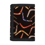 Australian Boomerang Pattern Print Trifold Wallet