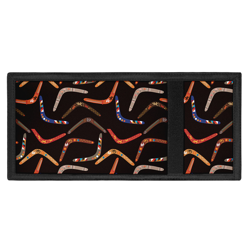 Australian Boomerang Pattern Print Trifold Wallet