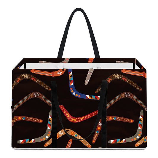Australian Boomerang Pattern Print Utility Tote Bag