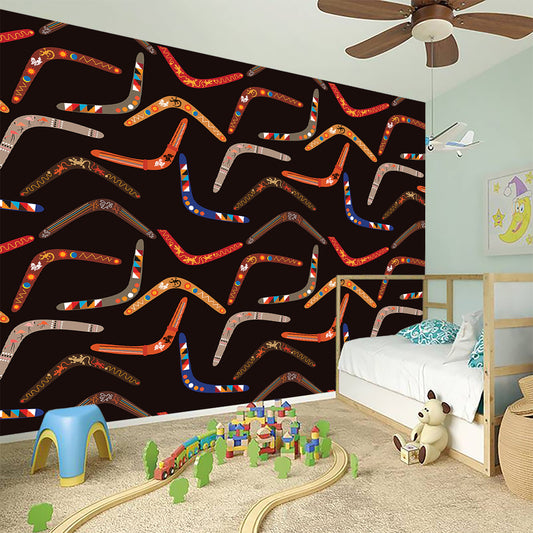 Australian Boomerang Pattern Print Wall Sticker