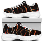 Australian Boomerang Pattern Print White Chunky Shoes