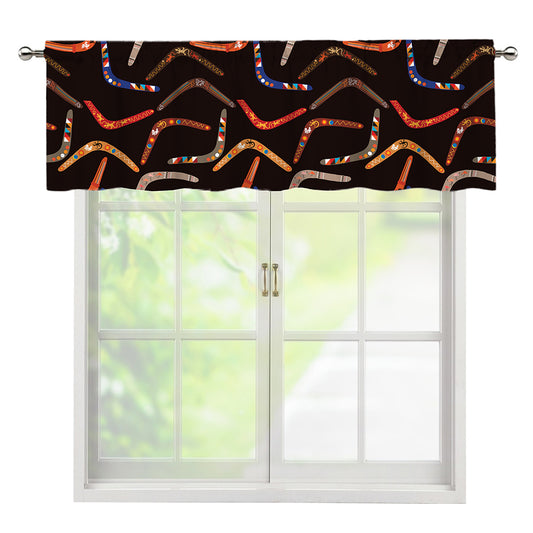 Australian Boomerang Pattern Print Window Valance