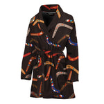 Australian Boomerang Pattern Print Women's Bathrobe