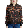 Australian Boomerang Pattern Print Women's Bomber Jacket