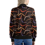 Australian Boomerang Pattern Print Women's Bomber Jacket