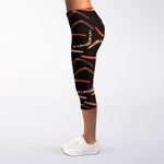 Australian Boomerang Pattern Print Women's Capri Leggings