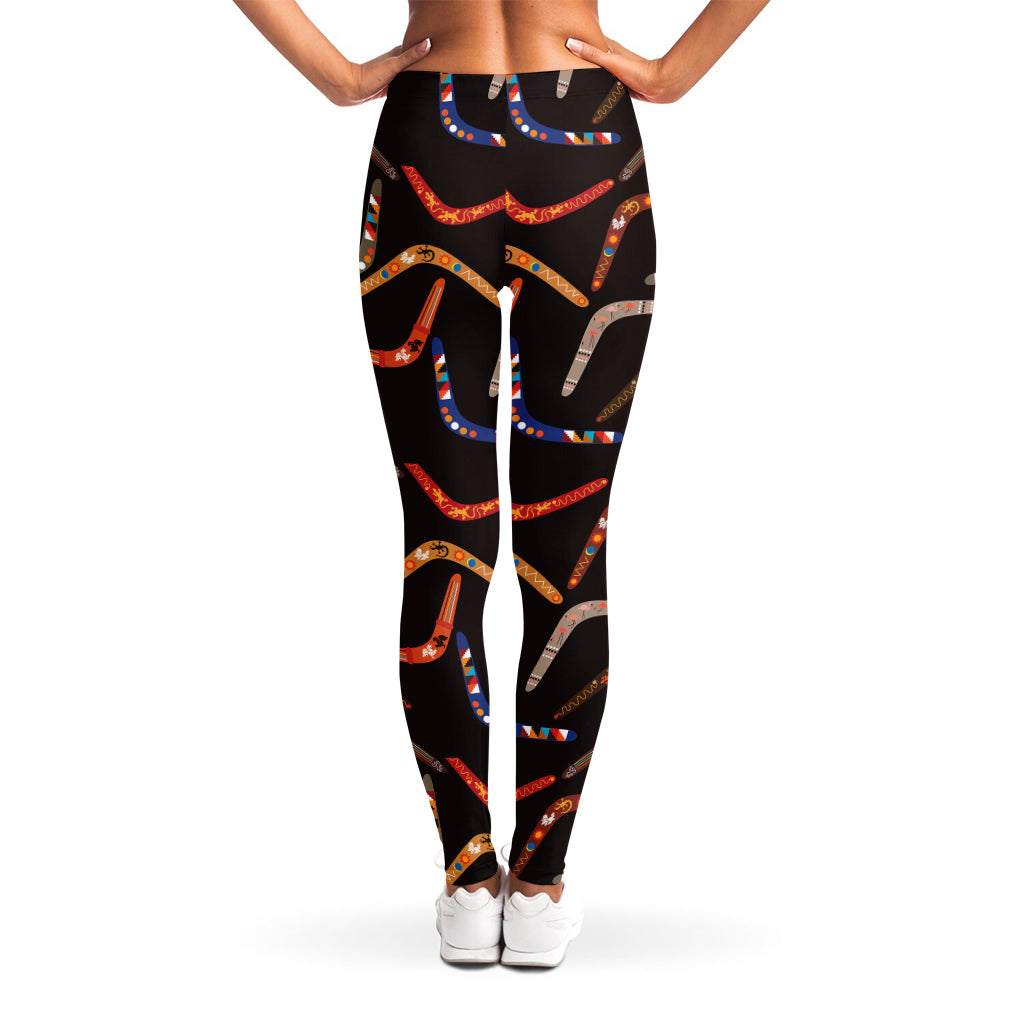 Australian Boomerang Pattern Print Women's Leggings