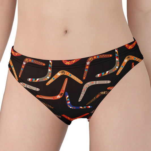 Australian Boomerang Pattern Print Women's Panties