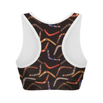 Australian Boomerang Pattern Print Women's Sports Bra