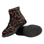 Australian Boomerang Pattern Print Work Boots