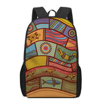 Australian Ethnic Pattern Print 17 Inch Backpack