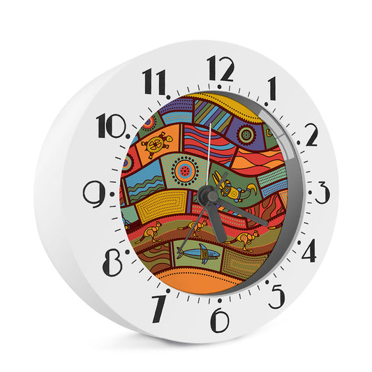 Australian Ethnic Pattern Print Alarm Clock