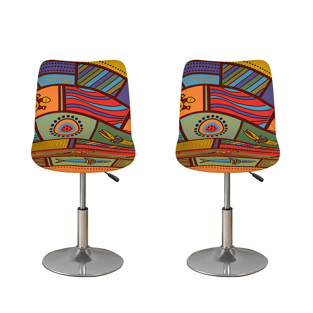 Australian Ethnic Pattern Print Bar Stool Covers