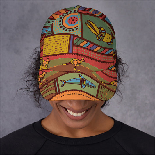 Australian Ethnic Pattern Print Baseball Cap