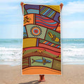 Australian Ethnic Pattern Print Beach Towel