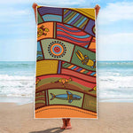 Australian Ethnic Pattern Print Beach Towel