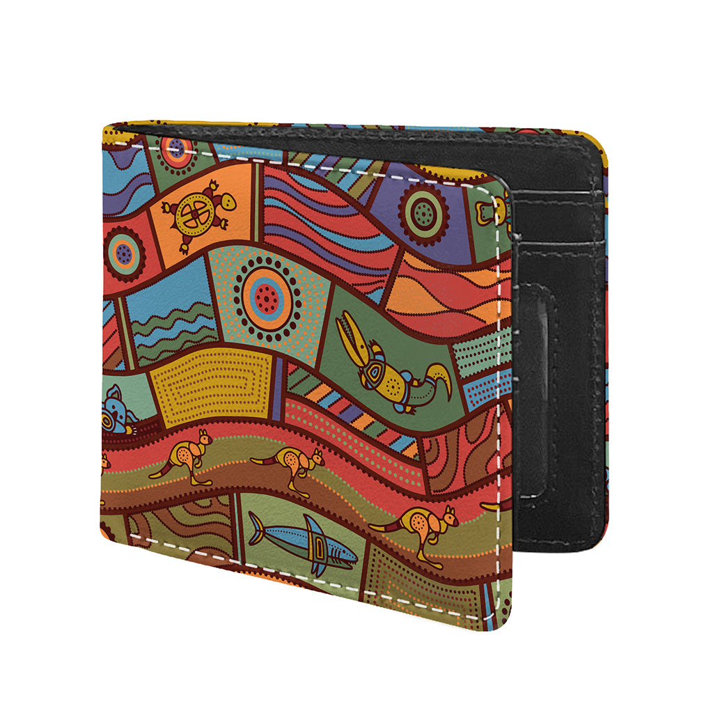 Australian Ethnic Pattern Print Bifold Wallet
