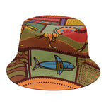 Australian Ethnic Pattern Print Bucket Hat