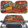 Australian Ethnic Pattern Print Car Windshield Sun Shade