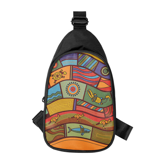Australian Ethnic Pattern Print Chest Bag