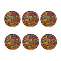 Australian Ethnic Pattern Print Coaster Set