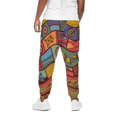 Australian Ethnic Pattern Print Cotton Pants