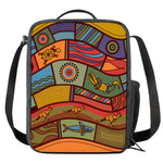 Australian Ethnic Pattern Print Crossbody Lunch Bag