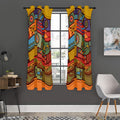Australian Ethnic Pattern Print Grommet Curtain Panels