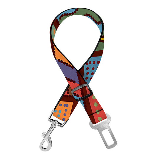 Australian Ethnic Pattern Print Dog Seat Belt