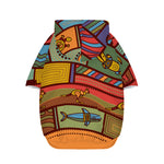 Australian Ethnic Pattern Print Dog Zip Up Hoodie