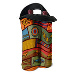 Australian Ethnic Pattern Print Double Neoprene Wine Tote