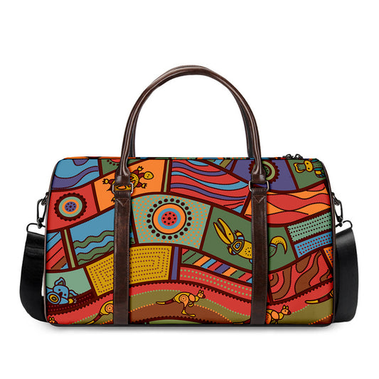 Australian Ethnic Pattern Print Duffle Bag