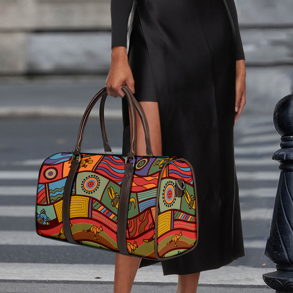 Australian Ethnic Pattern Print Duffle Bag
