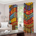 Australian Ethnic Pattern Print Extra Wide Grommet Curtains